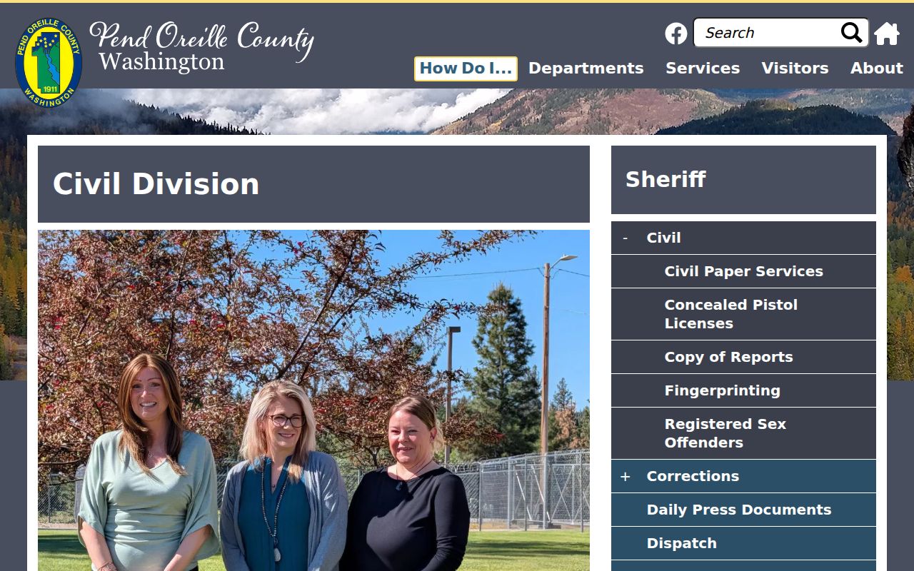 Pend Oreille County criminal records Civil Division counter